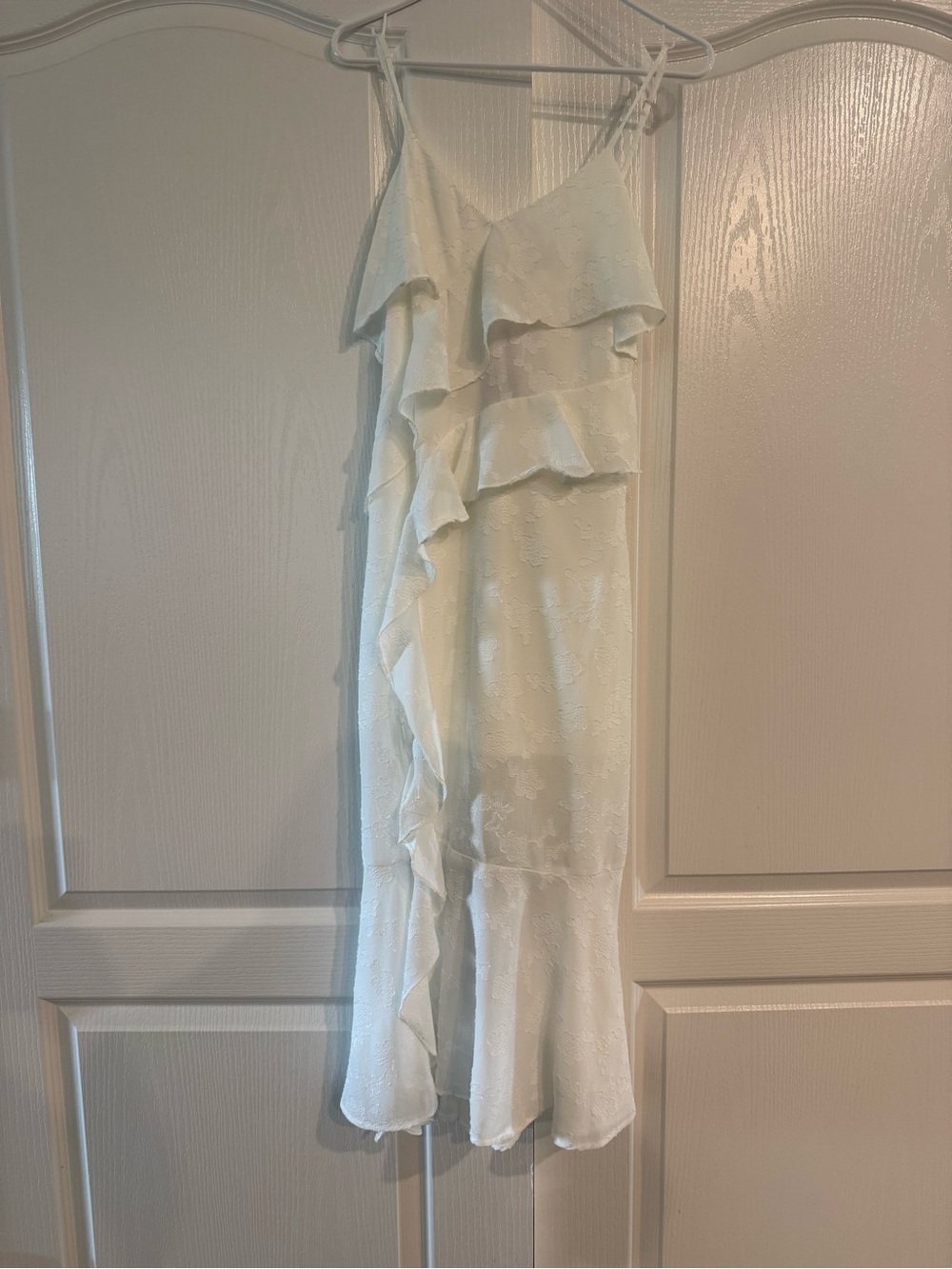 wild fable Cream Textured Ruffle Cami